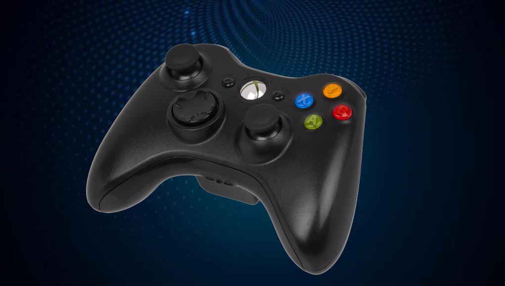 Close-up of thumbsticks and face buttons on a controller