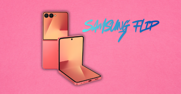 Folding phone charging beside its accessories