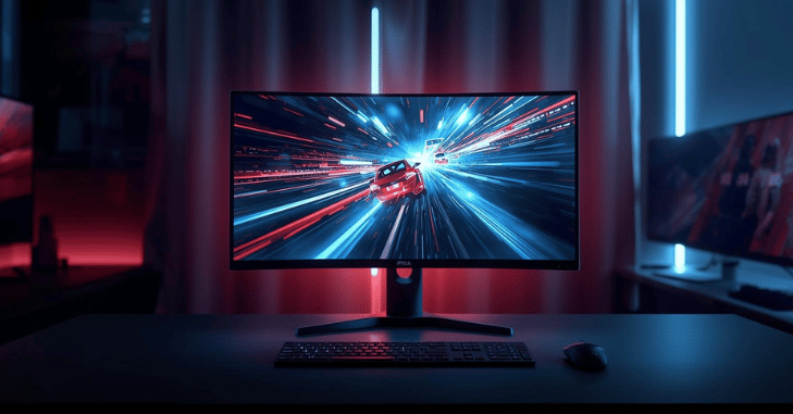 High refresh rate display showing fast-paced game footage