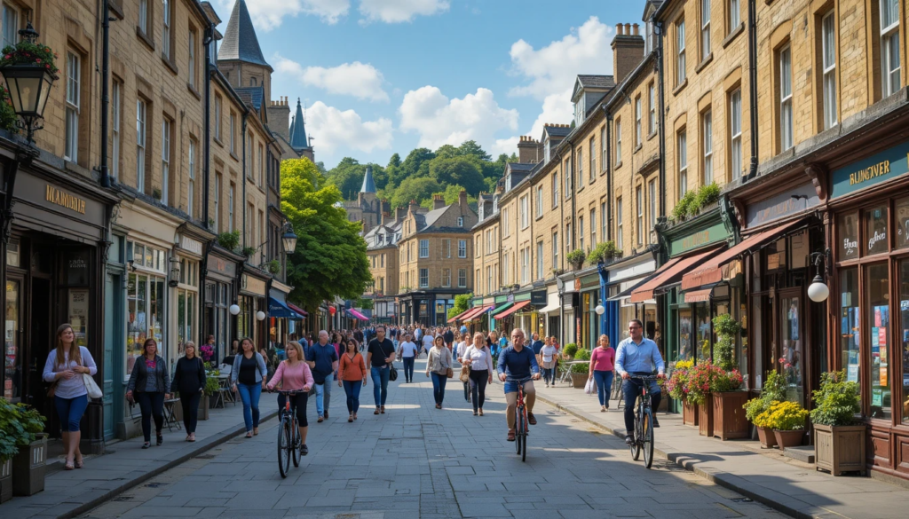Ranking chart of top scoring UK locations for wellbeing
