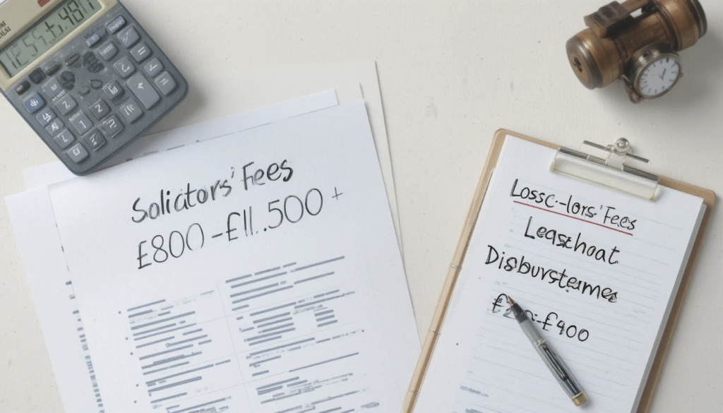 Breakdown of legal costs and disbursements on a written quotation