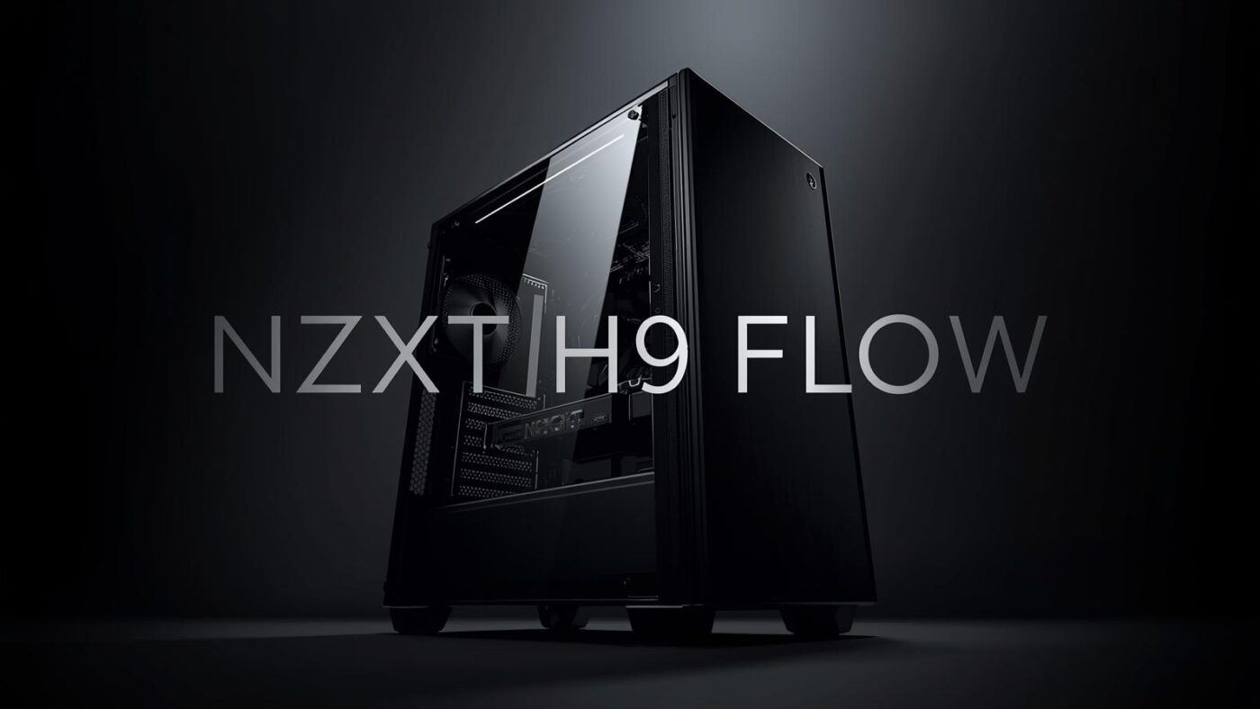NZXT H9 Flow: Advanced Mid-Tower Chassis with Optimized Airflow, High-End Component Support, and Premium Build Quality for Gamers