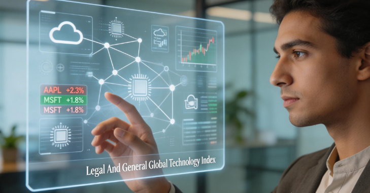 Breakdown of sector and regional holdings within a technology fund
