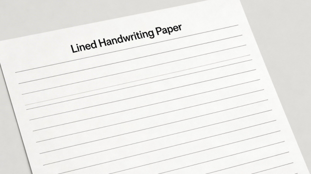 Different line spacings compared across practice sheets
