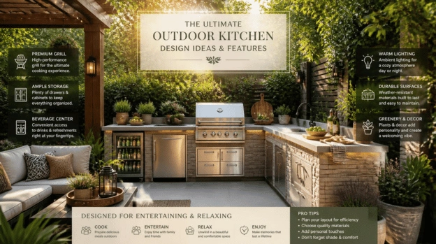 Outdoor Kitchen: Complete Guide to Design, Costs, Features, and the Best Ideas for a Stylish Backyard